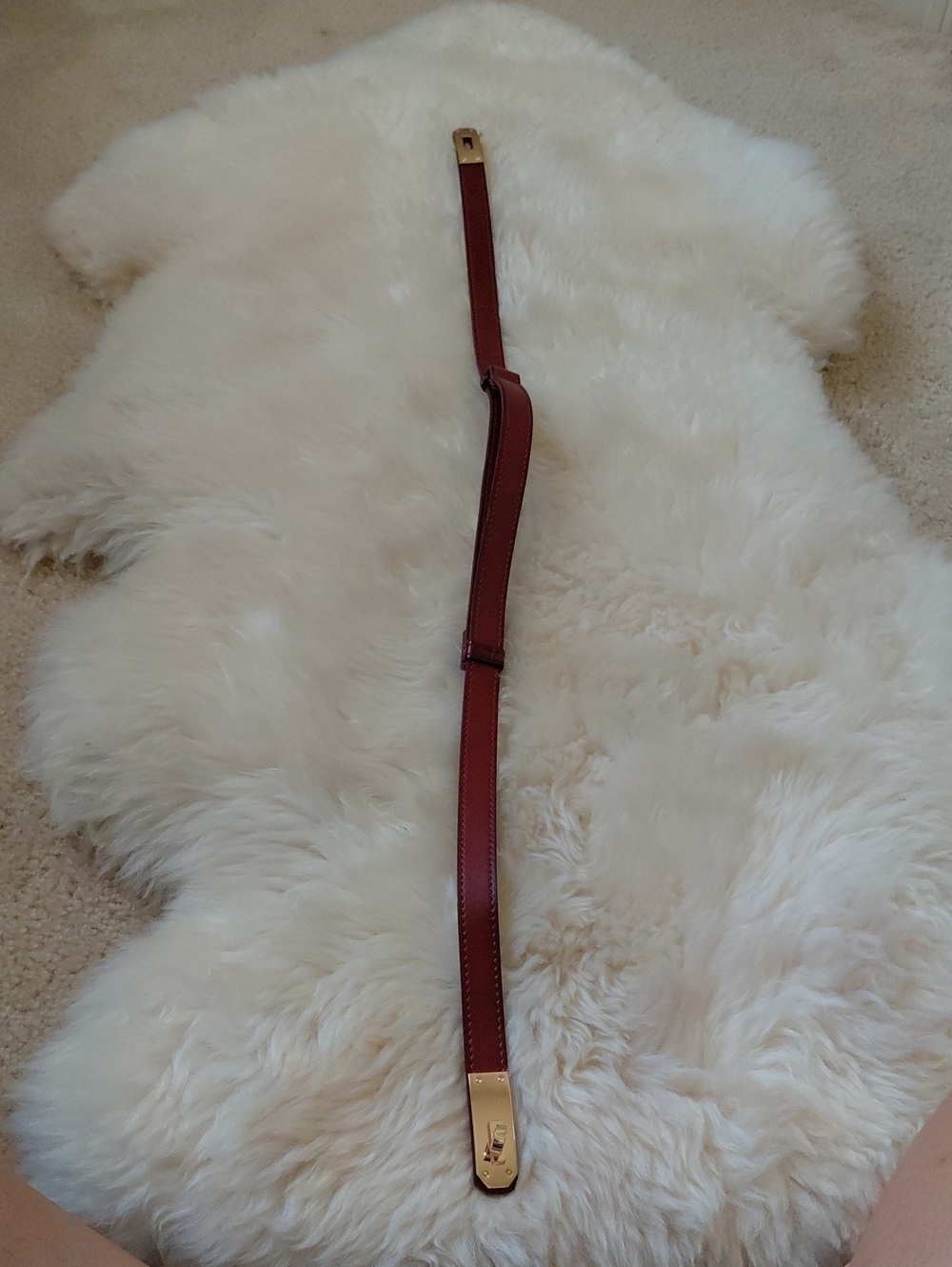 RED LUXURY KELLY GOLD ADJUSTABLE BELT - Picture 5 of 9